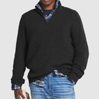 Business Casual Cashmere Sweater with Zipper
