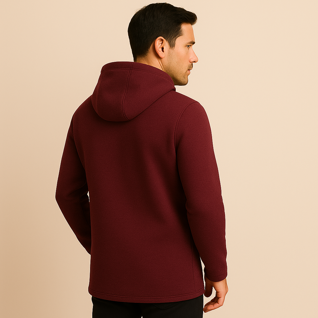 Giacca in Maglia con Cappuccio Uomo | Giacca Autunnale Invernale Casual con Cerniera