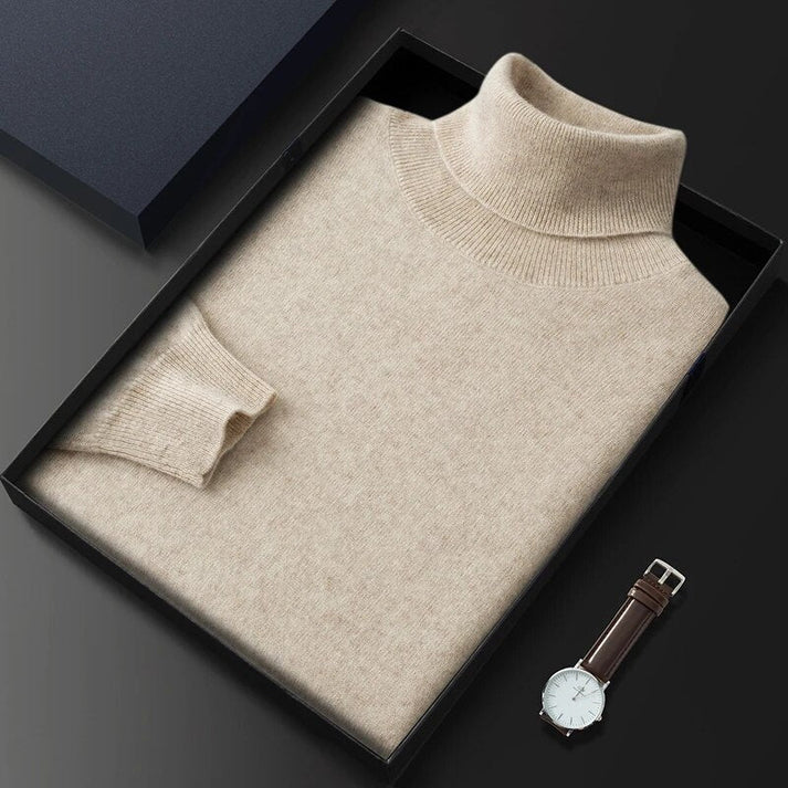 Men's Cashmere Turtleneck Sweater - High Quality