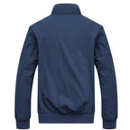 Giacca blu con zip e cappuccio | Giacca casual autunno inverno uomo