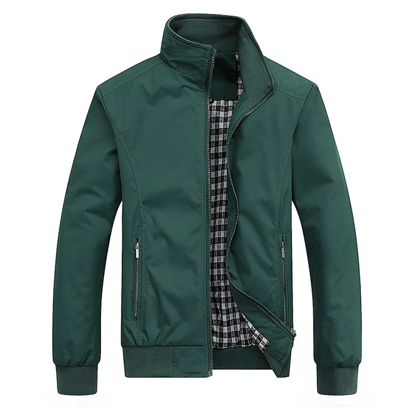Giacca blu con zip e cappuccio | Giacca casual autunno inverno uomo