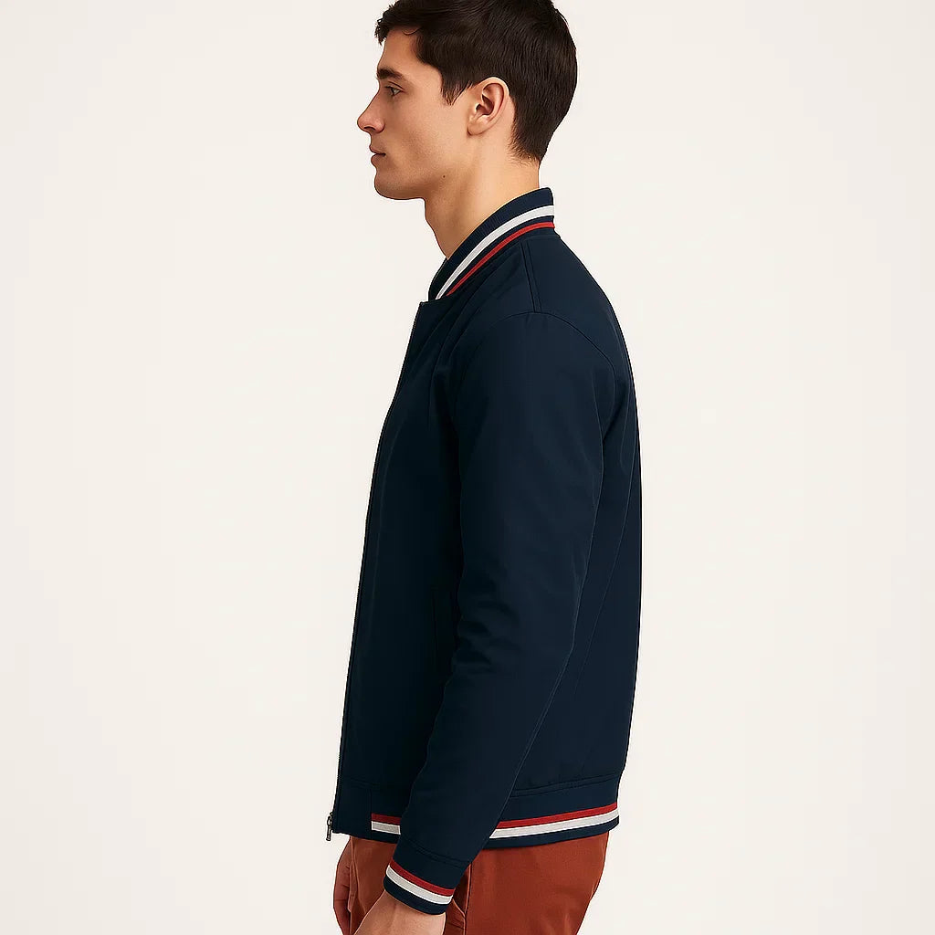 Giacca Bomber Uomo | Zip Integrale e Polsini a Coste