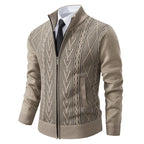 Cardigan Uomo con Cerniera | Maglione Invernale Collo Alto in Cotone | Stile Casual Elegante