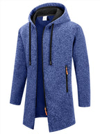 Giacca in Maglia con Cappuccio Uomo | Giacca Autunnale Invernale Casual con Cerniera