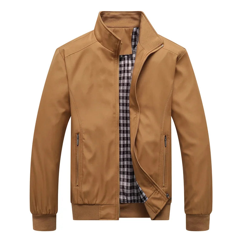 Giacca blu con zip e cappuccio | Giacca casual autunno inverno uomo
