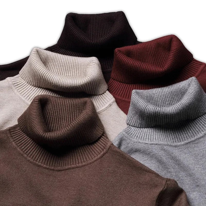 Soft High-Quality Men's Cotton Turtleneck Sweater