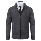 Cardigan Uomo con Cerniera | Maglione Invernale Collo Alto in Cotone | Stile Casual Elegante
