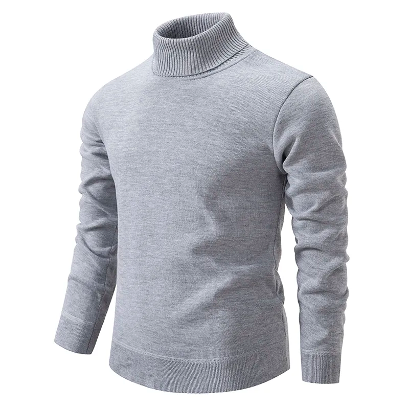 Soft High-Quality Men's Cotton Turtleneck Sweater