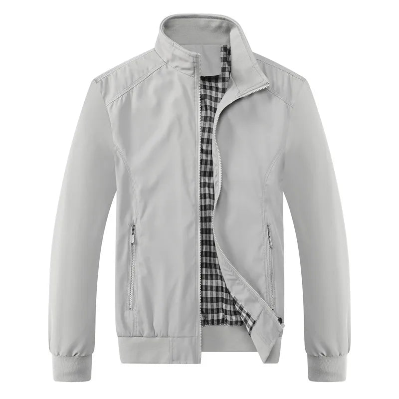 Giacca blu con zip e cappuccio | Giacca casual autunno inverno uomo