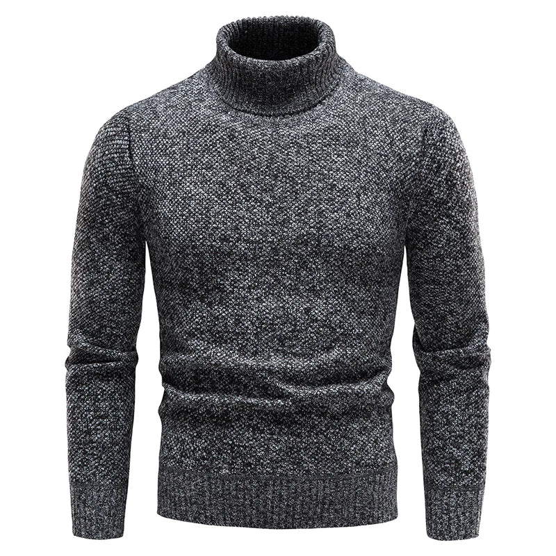 Maglione Dolcevita Uomo Invernale | Pullover Slim Fit In Pile Morbido Vintage | Maglione Elasticizzato Marrone Uomo