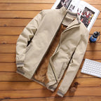 Giacca Casual da Uomo Invernale | Giacca Calda Foderata in Pile con Cerniera e Tasche | Cappotto Leggero Antivento Uomo