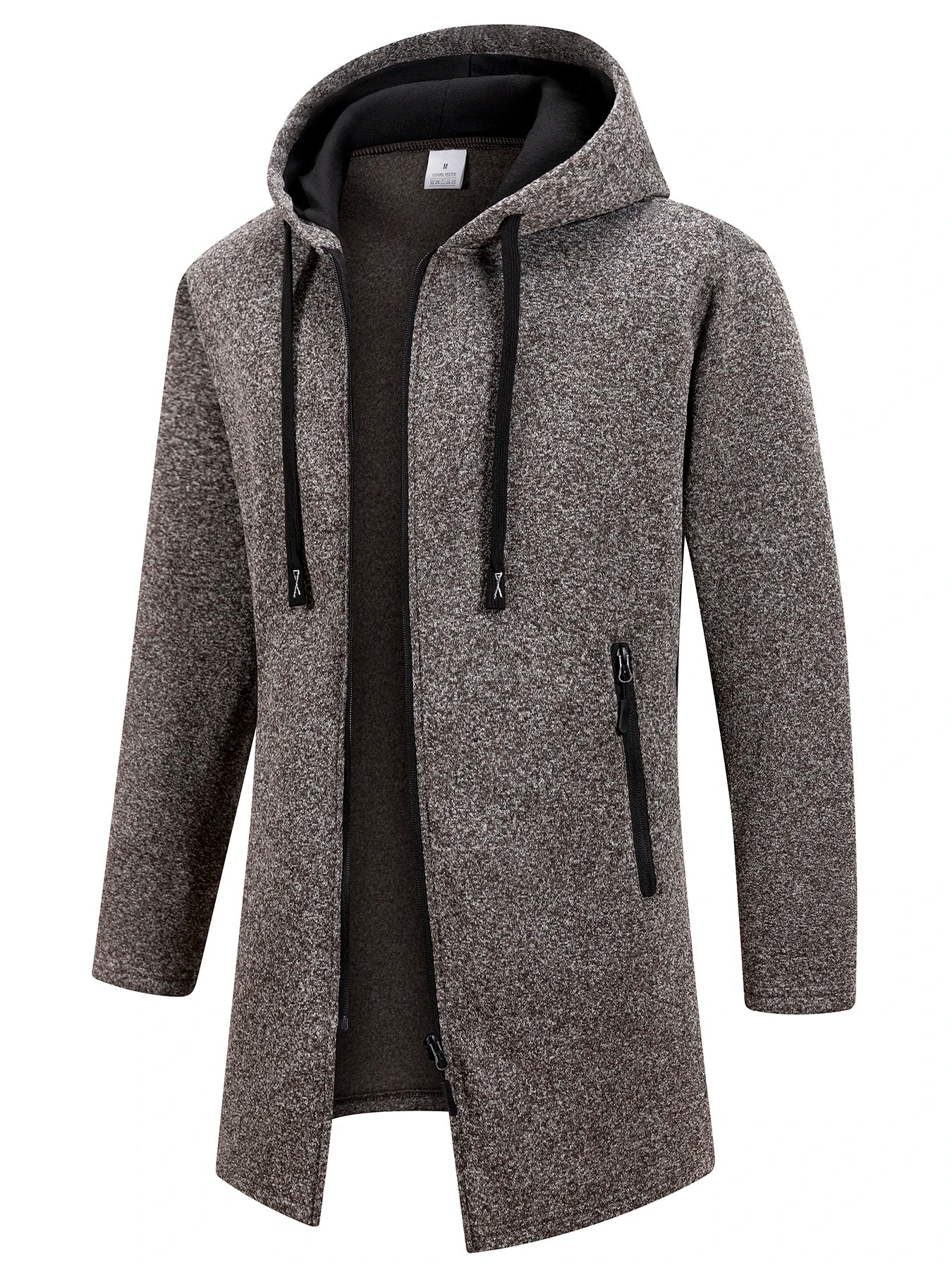 Giacca in Maglia con Cappuccio Uomo | Giacca Autunnale Invernale Casual con Cerniera