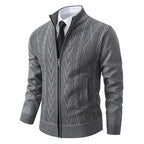 Cardigan Uomo con Cerniera | Maglione Invernale Collo Alto in Cotone | Stile Casual Elegante