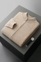 Cardigan Uomo Elegante con Zip | Maglia Invernale in Lana Morbida | Stile Casual Chic – Matteo