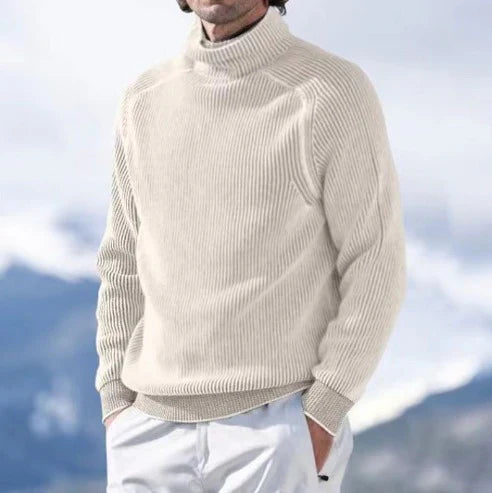 Elegant Cashmere Turtleneck Sweater for Men