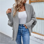 Knitted Oversized Cardigan with Draped Collar | Emilia
