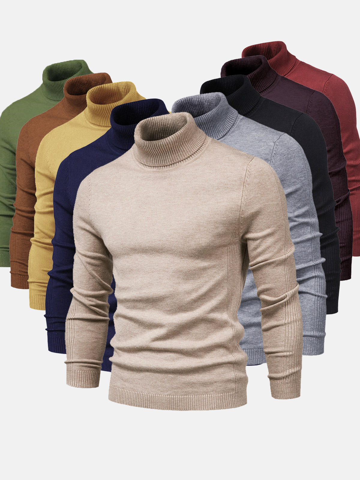 Washable Men's Turtleneck Sweater