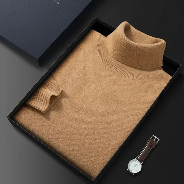 Men's Cashmere Turtleneck Sweater - High Quality