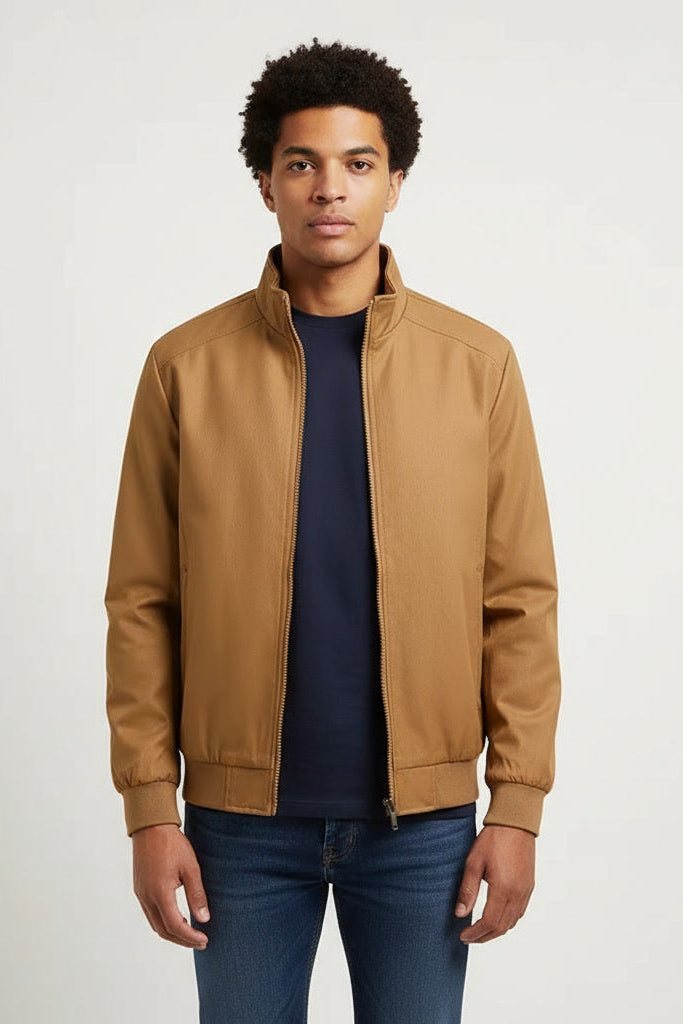 Giacca casual con zip e cappuccio | Giacca autunno inverno uomo