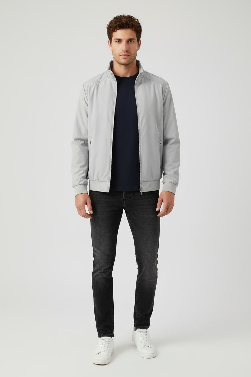 Giacca casual con zip e cappuccio | Giacca autunno inverno uomo