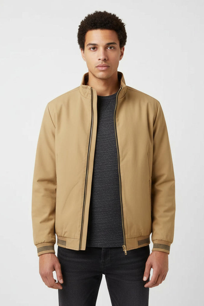 Giacca Casual da Uomo Invernale | Giacca Calda Foderata in Pile con Cerniera e Tasche | Cappotto Leggero Antivento Uomo