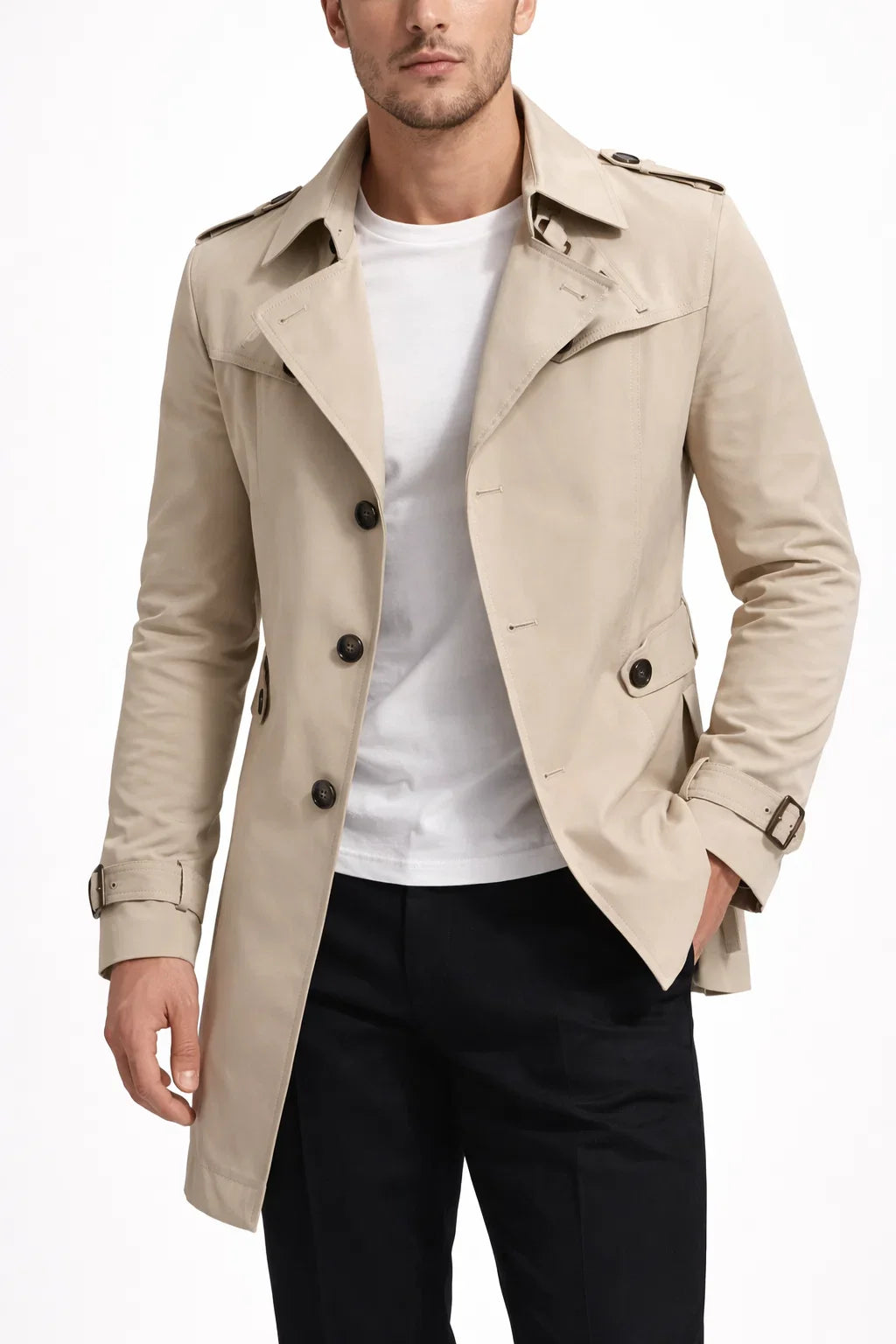 Trench Uomo Classico | Colletto Ripiegato