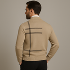 Cardigan Uomo Invernale con Cerniera | Maglia a Collo Alto in Maglia Morbida | Stile Casual Elegante | Colore Grigio | Davide