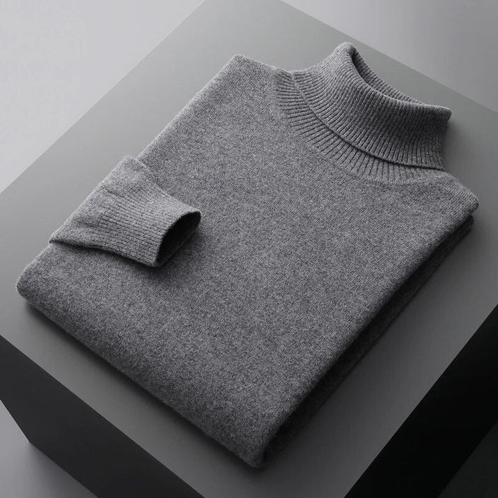 Men's Cashmere Turtleneck Sweater - High Quality